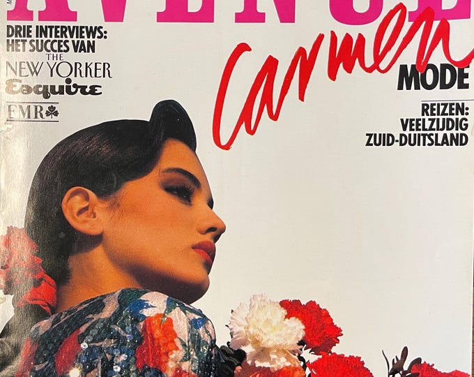 Fashion Culture - Vintage rare Dutch Fashion Glossy magazine AVENUE 1984-Collectible Print Issue Fashion & Lifestyle-Phothograpy Culture