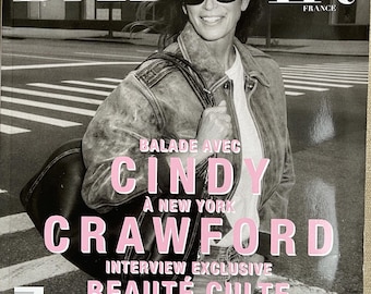 For Women who read fashion -Magazine Harper's Bazaar France CINDY CRAWFORD cover and special