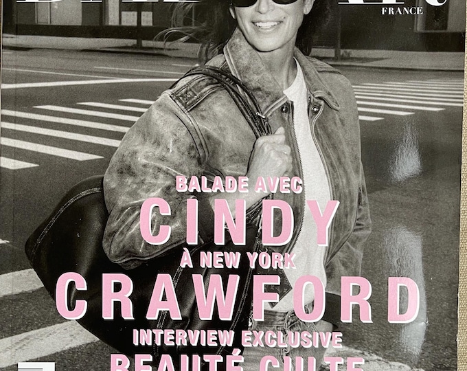 For Women who read fashion -Magazine Harper's Bazaar France CINDY CRAWFORD cover and special