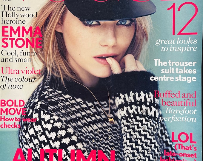 Pre-Owned Vogue British magazine August 2012 - cover Emma Stone!
