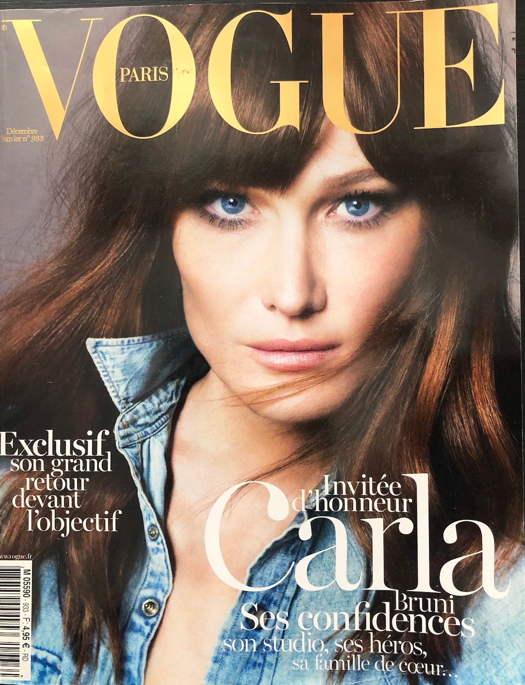 Pre-owned Magazine VOGUE PARIS Cover Carla Bruni-iconic Style