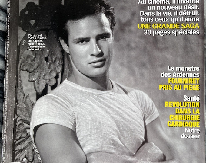 Pre-Owned Paris Match magazine 2004 Marlon Brando special, souvenirs magazine