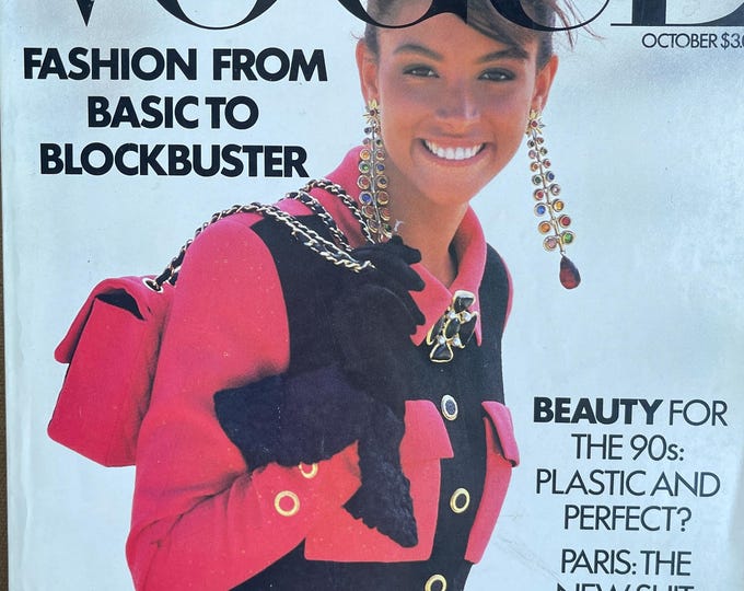 Pre-Owned Vogue magazine 1989 cover Kara Young - Iconic fashion Style & Photography fashion models - editorials