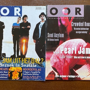Music Culture - Vintage rare dutch Pop music 2x magazines OOR PEARL JAM-Iconic Music History