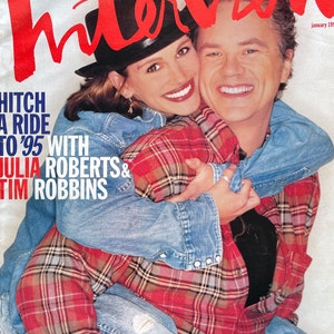 Vintage rare unique INTERVIEW magazine 1995 Julia Roberts!Culture icon-Celebrity Interviews & Art -Vintage Collectible issue