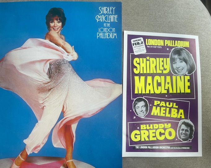 Pre-Owned vintage magazine souvenir 1976 Shirley Maclaine at the London Palladium including flyer !