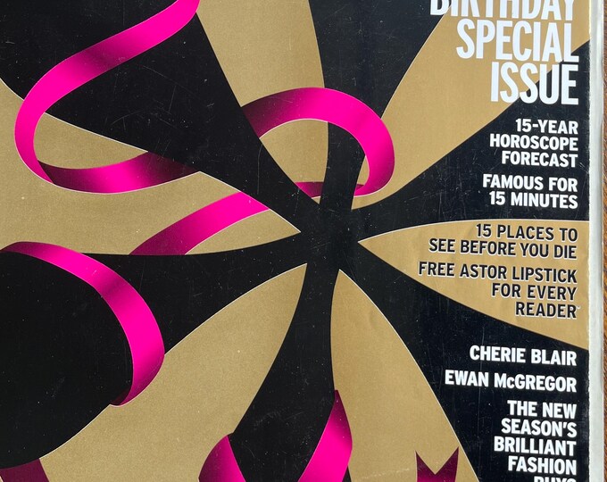 For Women who read fashion -magazine Marie Claire 15th Birthday special issue September 2003