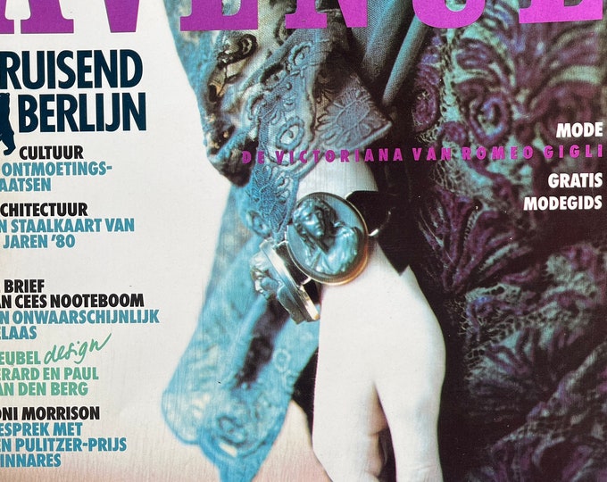 Vintage Dutch glossy fashion art design magazine AVENUE 1988-Collectible Print Issue Fashion & Lifestyle-Phothograpy Culture