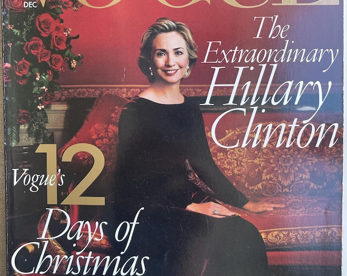 Vogue magazine December 1998 Cover Hillary Clinton Vintage advertising-Iconic style & Cover Photography Fashion