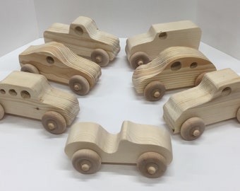 wooden car drop toy