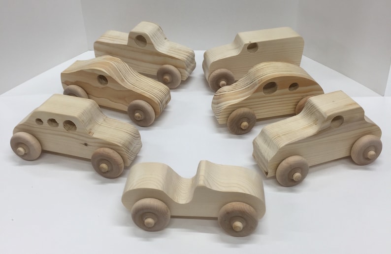Individual Wooden Toy Cars and Trucks Finished or Unfinished Etsy Canada