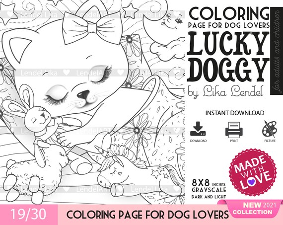 665 Coloring Pages Cute Dogs Puppies  Best Free