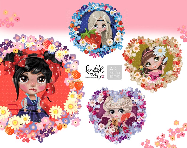 Cute Girls Clip Art set2 Little Girls Digital Clip Art Etsy