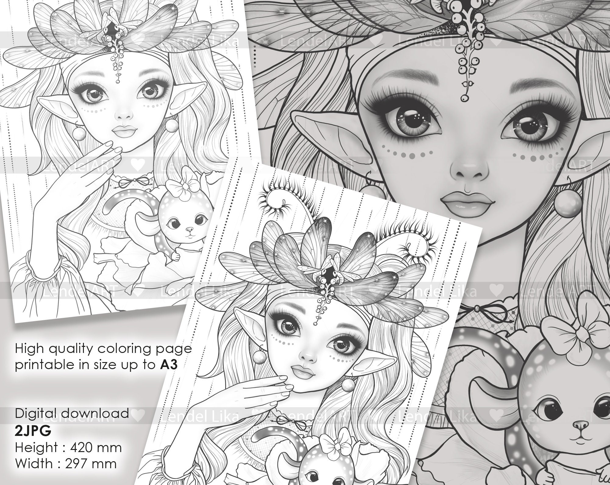 Printable Coloring Page Girl Portrait Coloring Page for - Etsy Australia