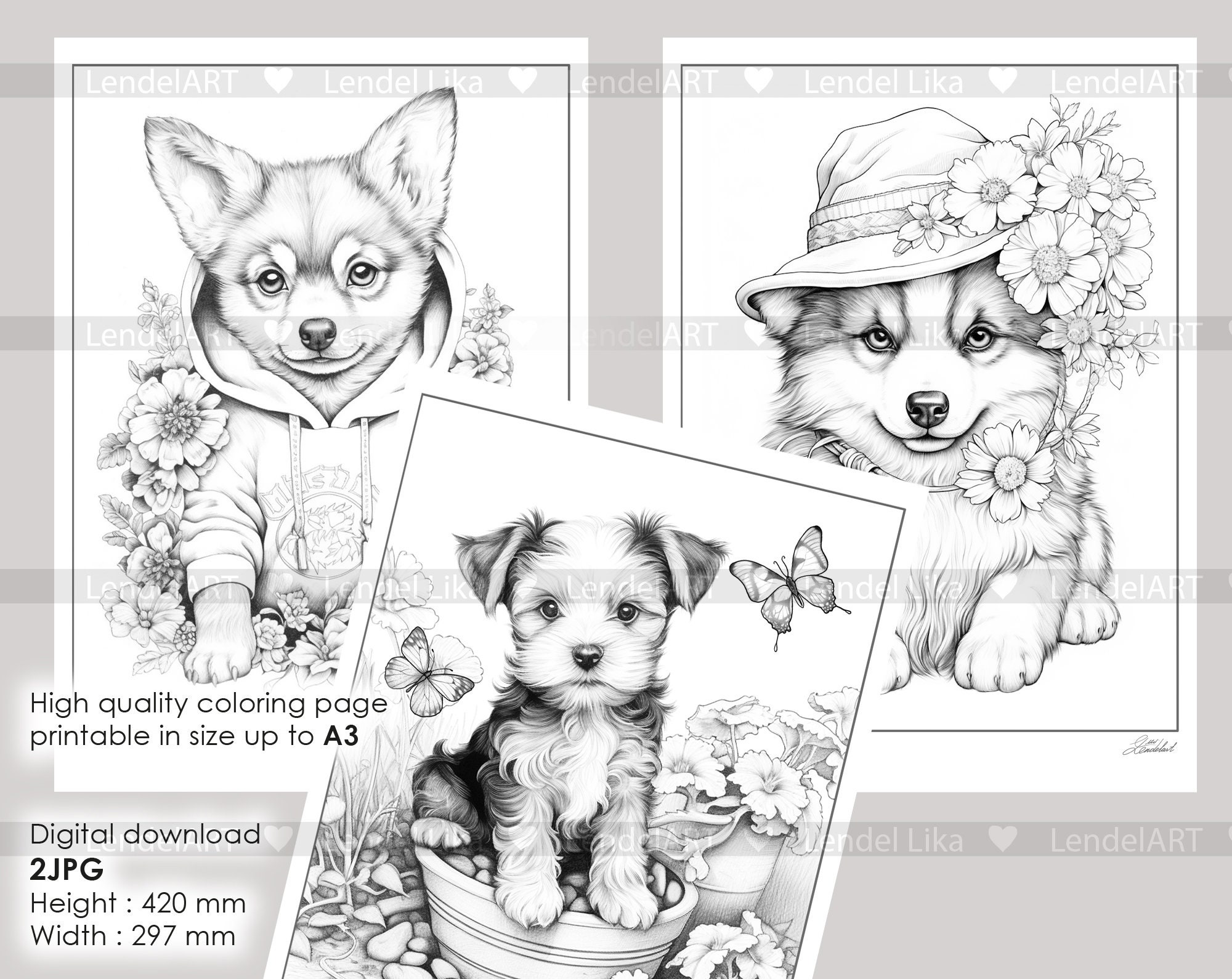 Puppy Foot Prints Sketchbook: 8x10 sketchbook for kids 121 blank white  pages with “This Sketchbook Belongs To”page