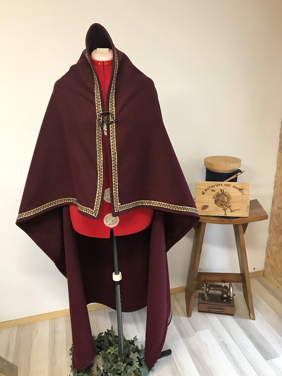 Cape cape Viking homme femme cape thorsberg cape longue himation grecque saie gauloise couture fait main sayon couverture viking Etsy Polska