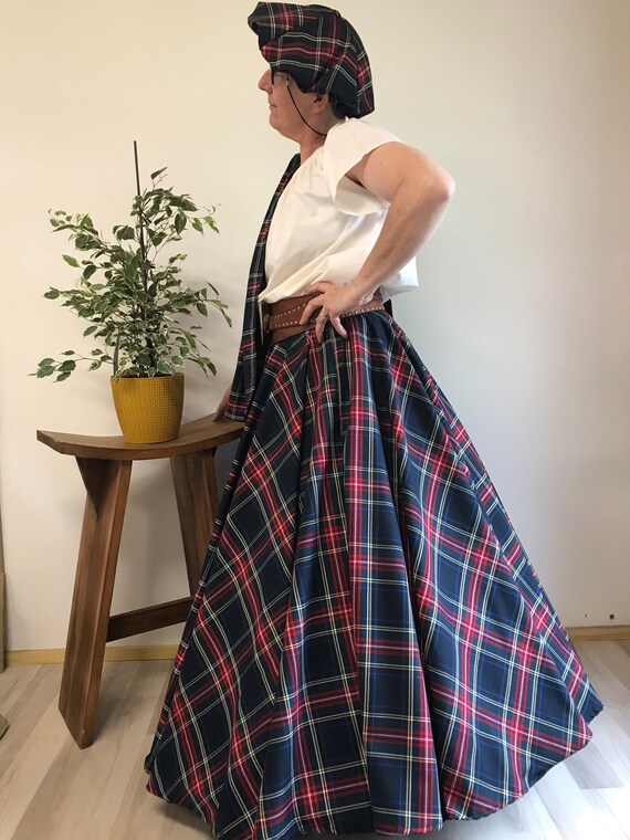 Ensemble ecossais jupe venitienne jupe longue maxi jupe jupe longue medievale femme jupe victorienne taille haute jupe boho gitane ete Etsy France