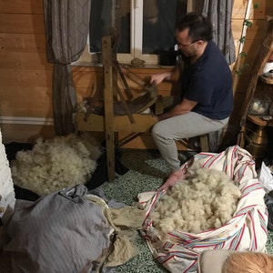 Oreillers traditionnels, oreillers campagnards, oreillers en lin/coton et laine de mouton extra vierge, entièrement fait mains en france image 6