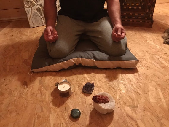 Zafu tradicional japonés para meditación (sin relleno)