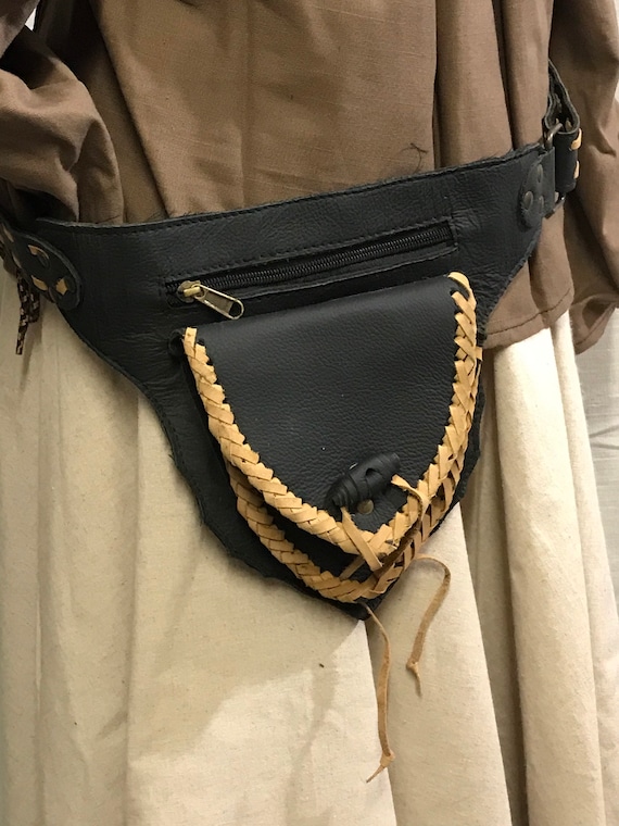 Belt Bags Multi-pocket Belt Belt Bag Black-beige Two-tone -  Hong Kong