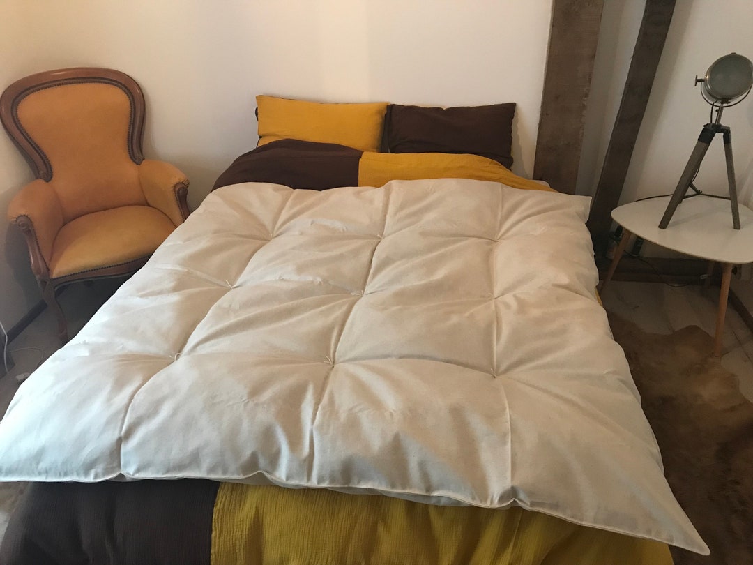 Edredon à L'ancienne Garni Duvet Et Plumettes Edredon 180/180 cm, édredon traditionnel, édredon lit à lancienne en