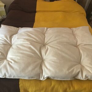 Edredon 90/160 cm, édredon traditionnel en lin/coton et laine de mouton vierge, édredon lit, couette courte lit, couvre lit matelassé cosy image 4