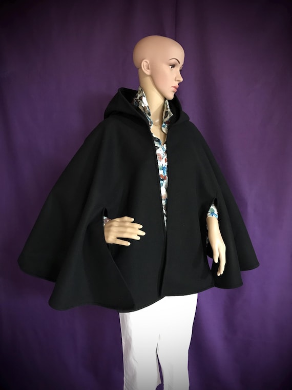 Cape courte femme homme pelerine cape en laine homme femme manteau cape cape courte capelet long veste bras ouverts cape ete femme Etsy France