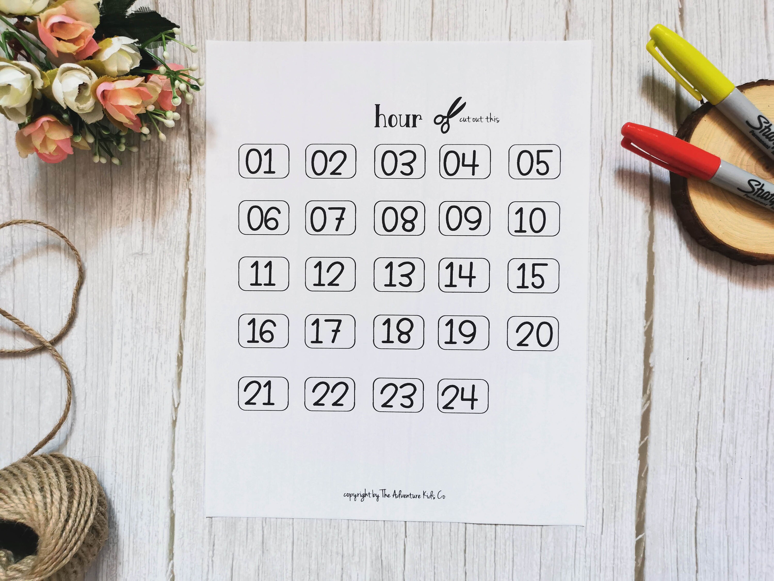 Printable Clock for Preschool, Telling the Time, Clock Learning ...