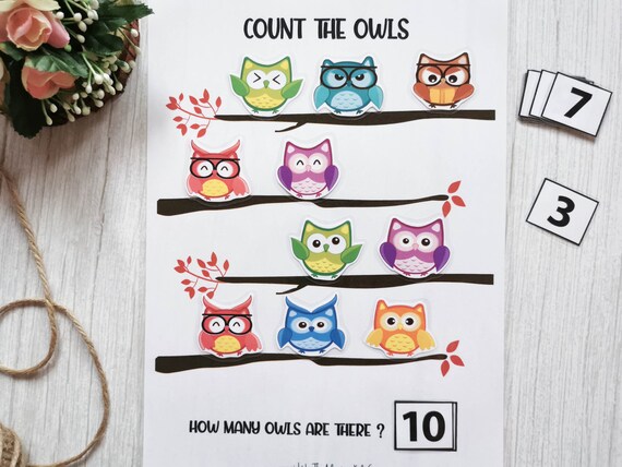 Count the owls Preschool Activities Printables Preschool | Etsy