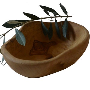 Ovale Obstschale aus Olivenholz (351)