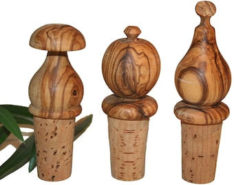 Set of 3 olive wood corks (6065)
