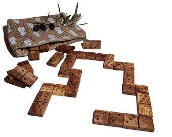 Olive Wood Domino Set (8132)