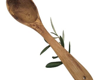 Natural 32cm olive wood ladle (5304-1)