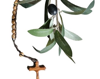 10-bead olive wood rosary (8067)