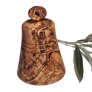 Decorative olive wood bell (8143)
