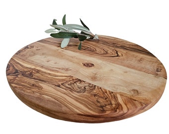 Natural Round Olive Wood Cutting Board (6319-1)