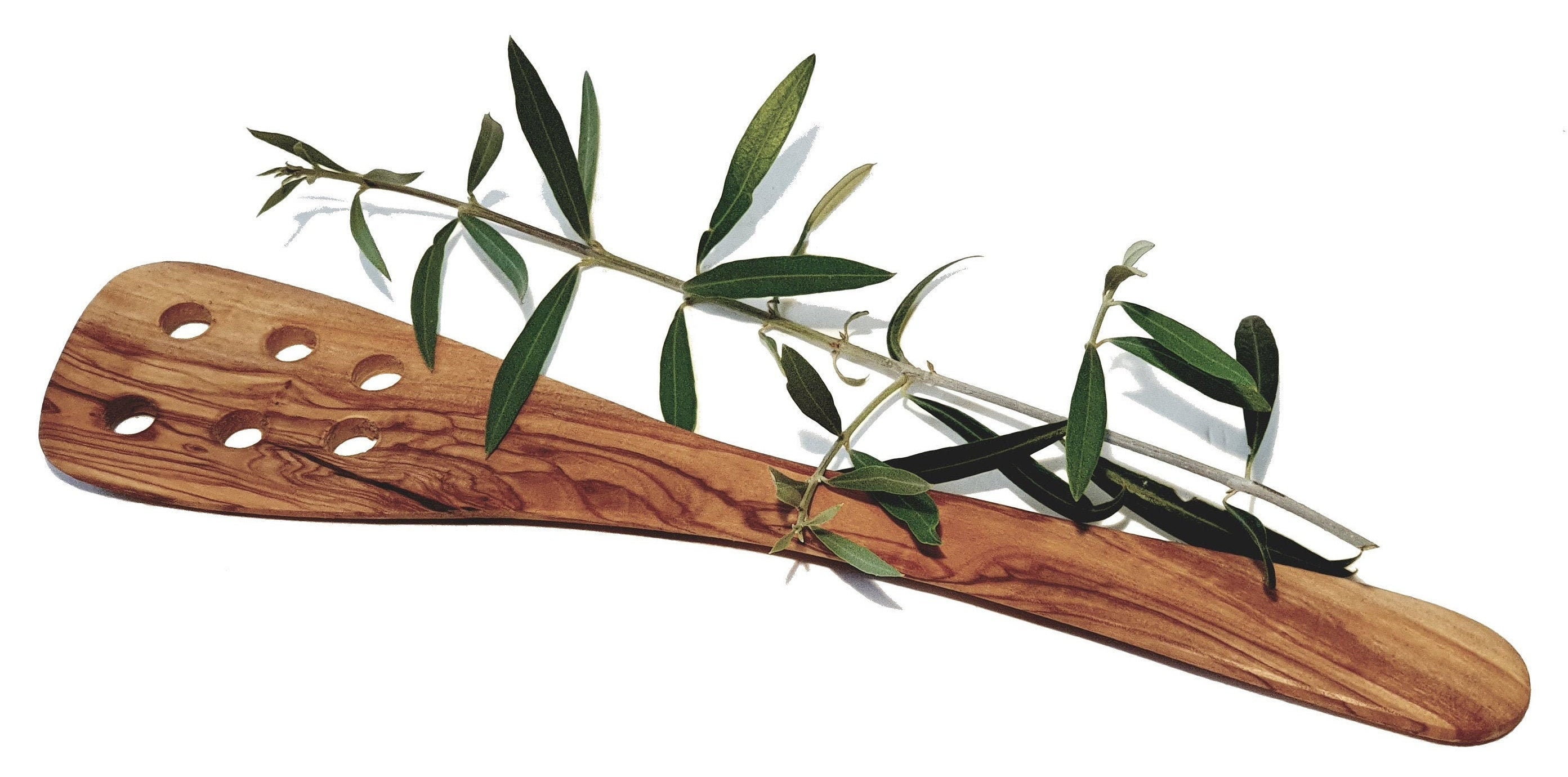 Spatule Trouée 30 cm en Bois d'olivier | 826