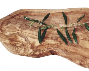 Rustic Meat Board with Olive Wood Handle (216-0)