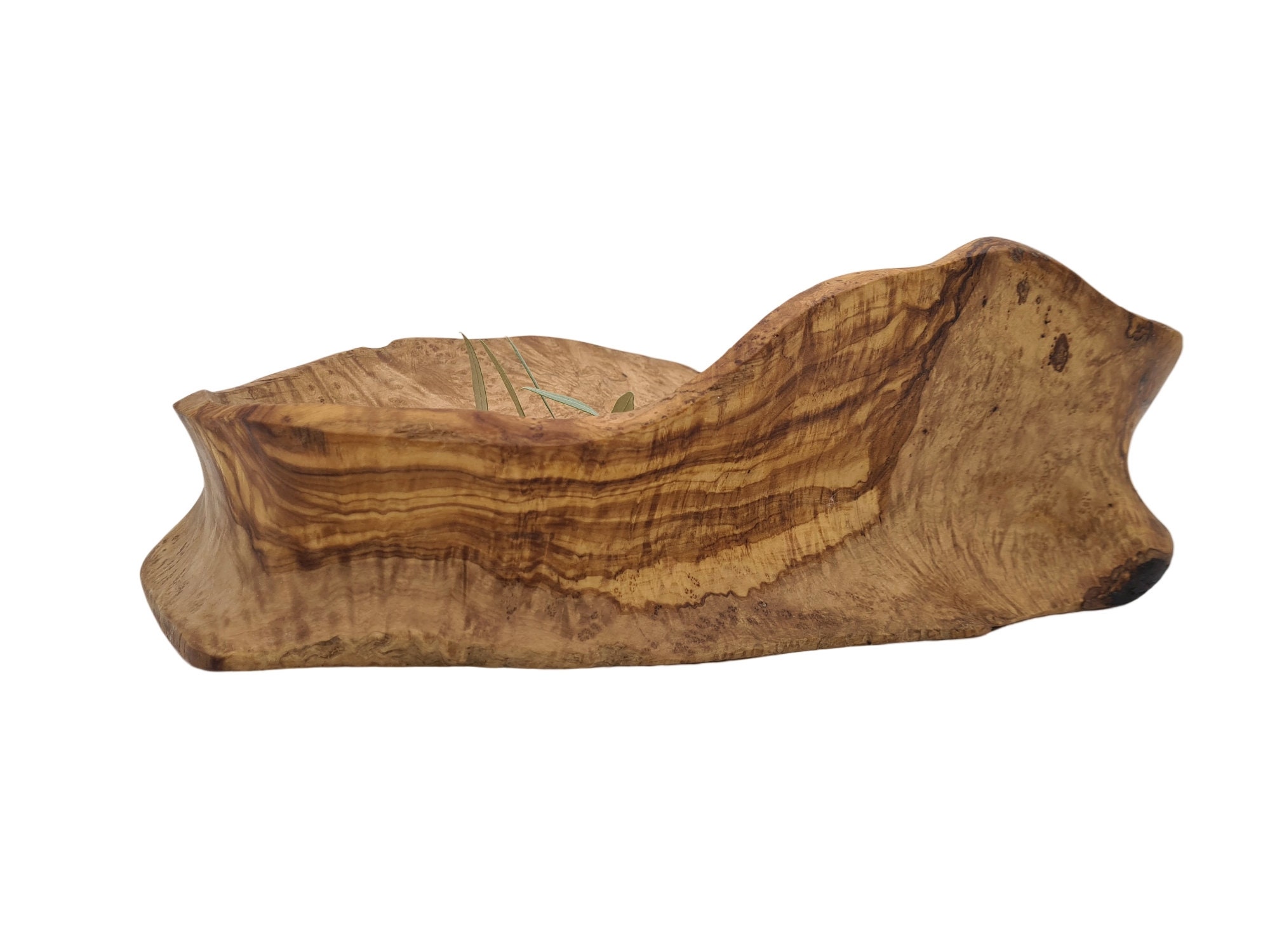 Coupe à fruits rustique en Bois d'Olivier Diamètre 26 cm