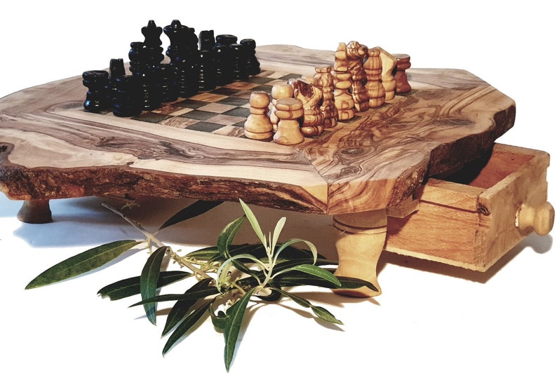 Jeu D échec En Bois D Olivier Jeu d'échecs en bois d'olivier 8106 | Etsy