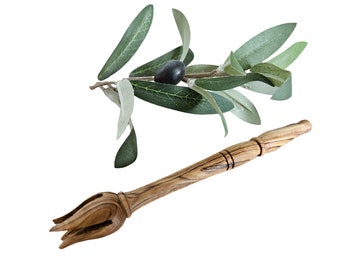 Lot de 6 pique-olives en bois d'olivier (6008)
