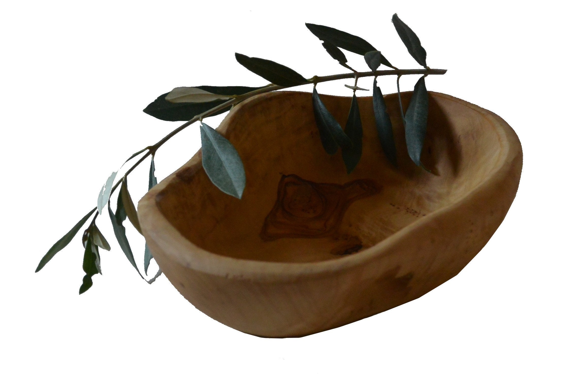 Coupe à Fruits Forme Ovale en Bois d'olivier | 351