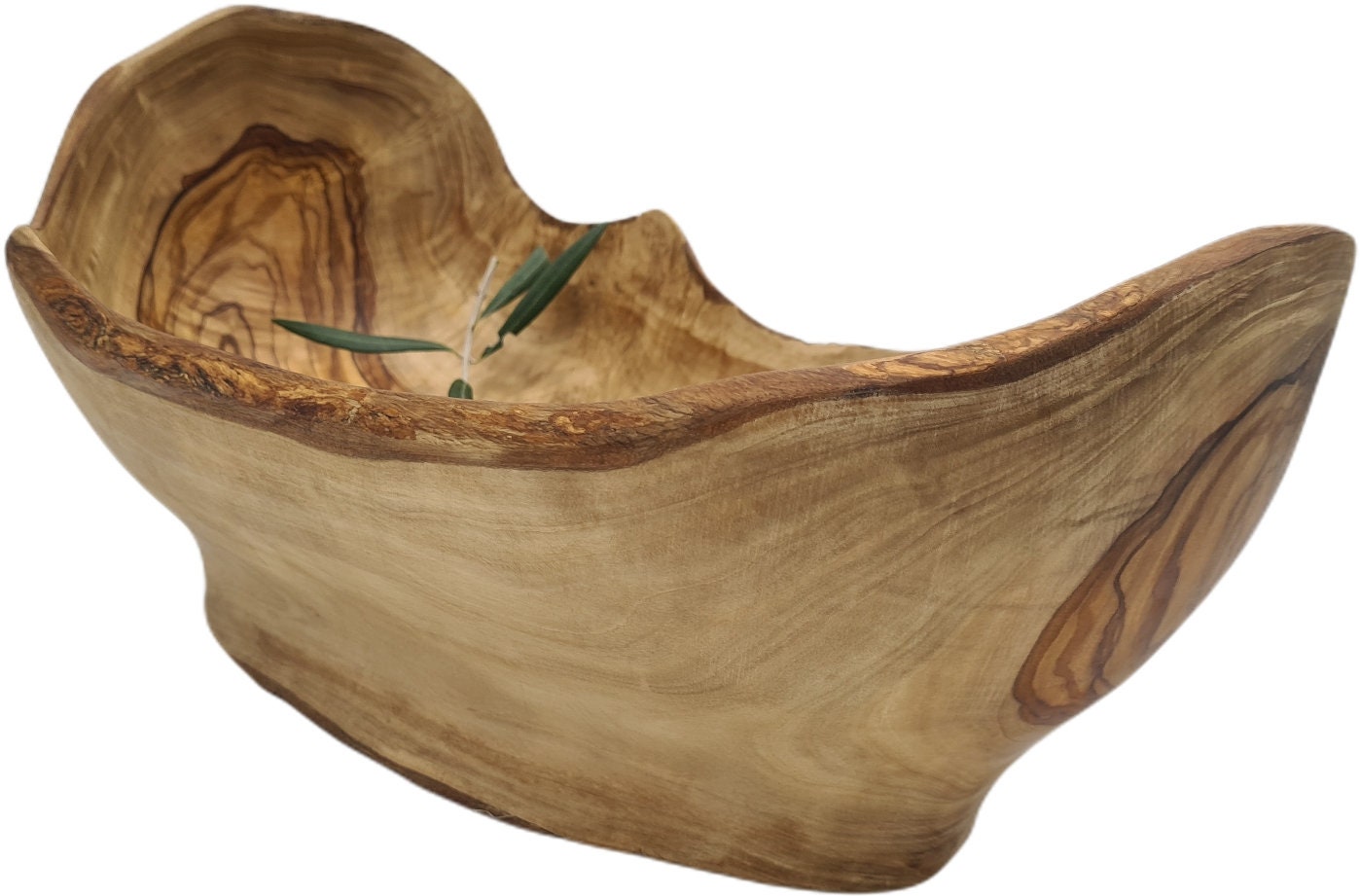 Coupe à Fruits Naturelle 36 cm en Bois d'olivier | 3520-N