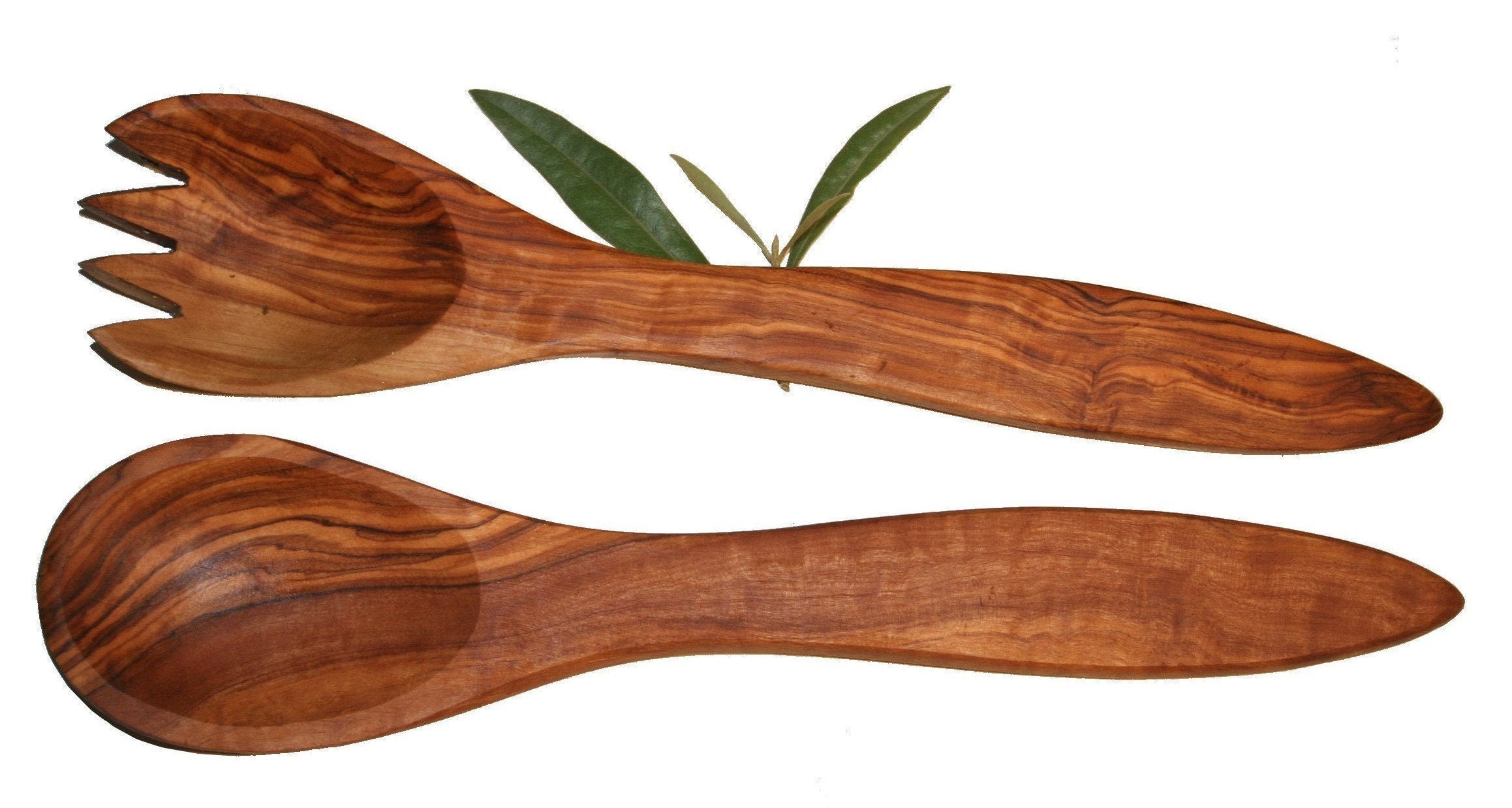 Couvert à Salade Russe 4 Dents en Bois d'olivier | 6133