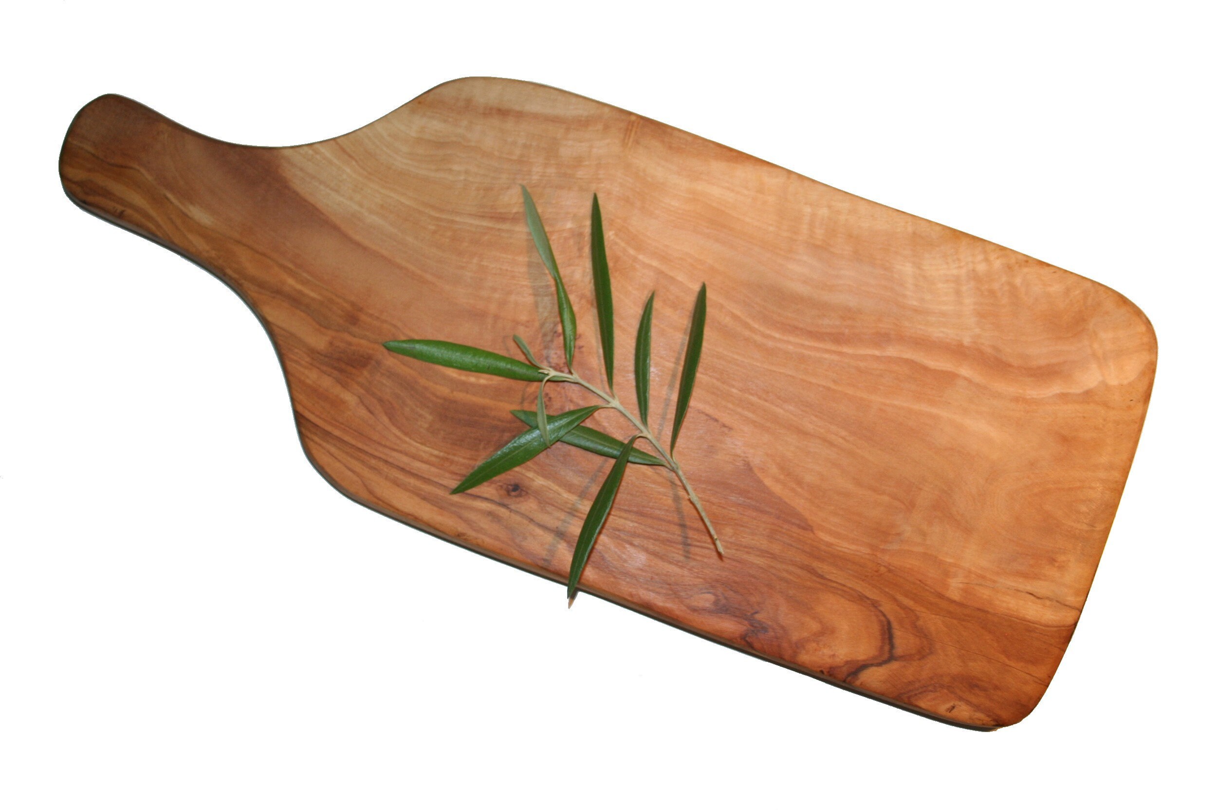 Planche à Découper Naturelle Rectangulaire avec Manche en Bois d'olivier | 6364
