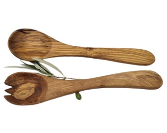 Campagnard salad server 25 cm in olive wood (6125)