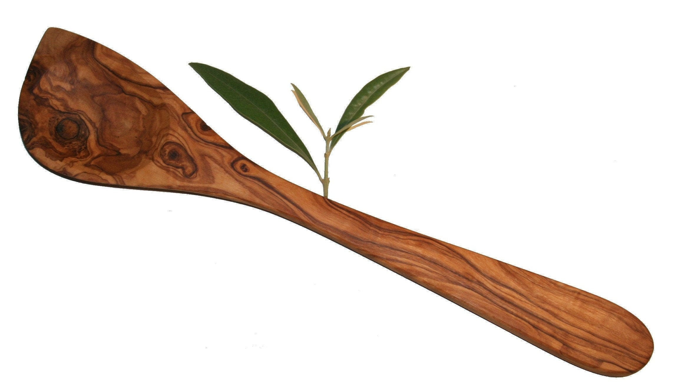 Cuillère Naturelle à Angle en Bois d'olivier 30 cm | 6117