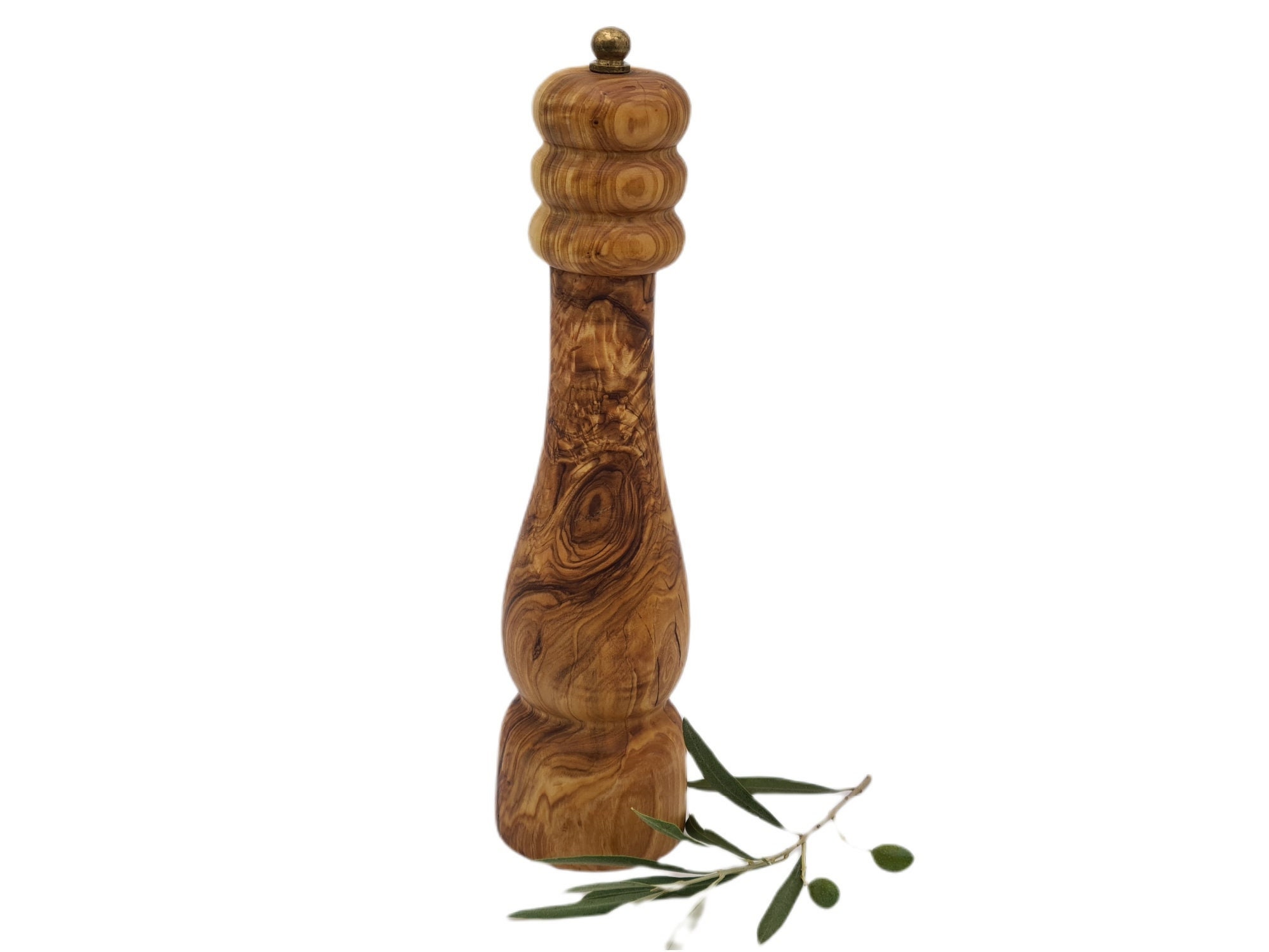 Moulin à Poivre Anneaux 25 cm en Bois d'olivier | 3025A