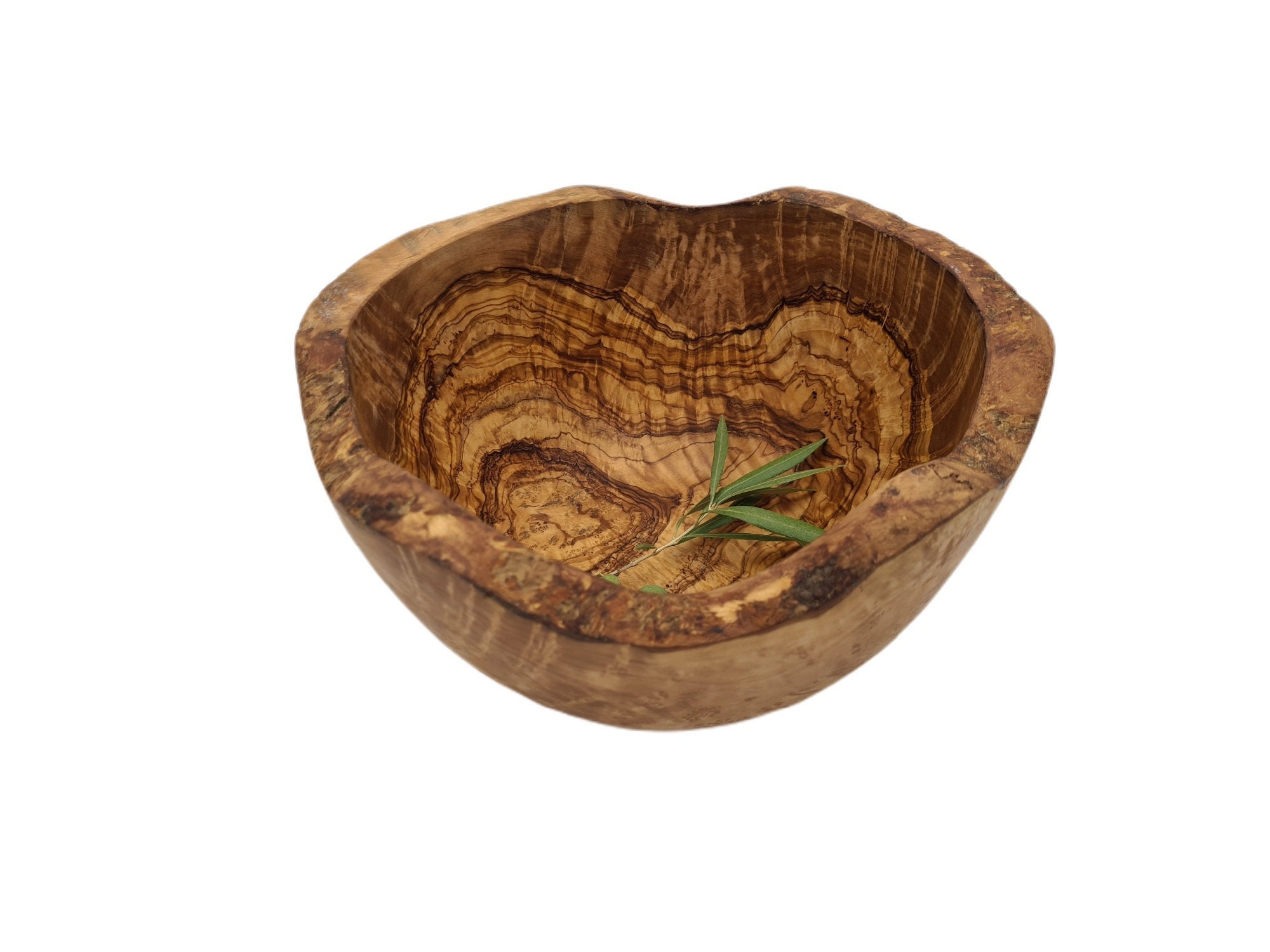 Saladier Rond Rustique 25 cm Naturel en Bois d'olivier | 6225-5