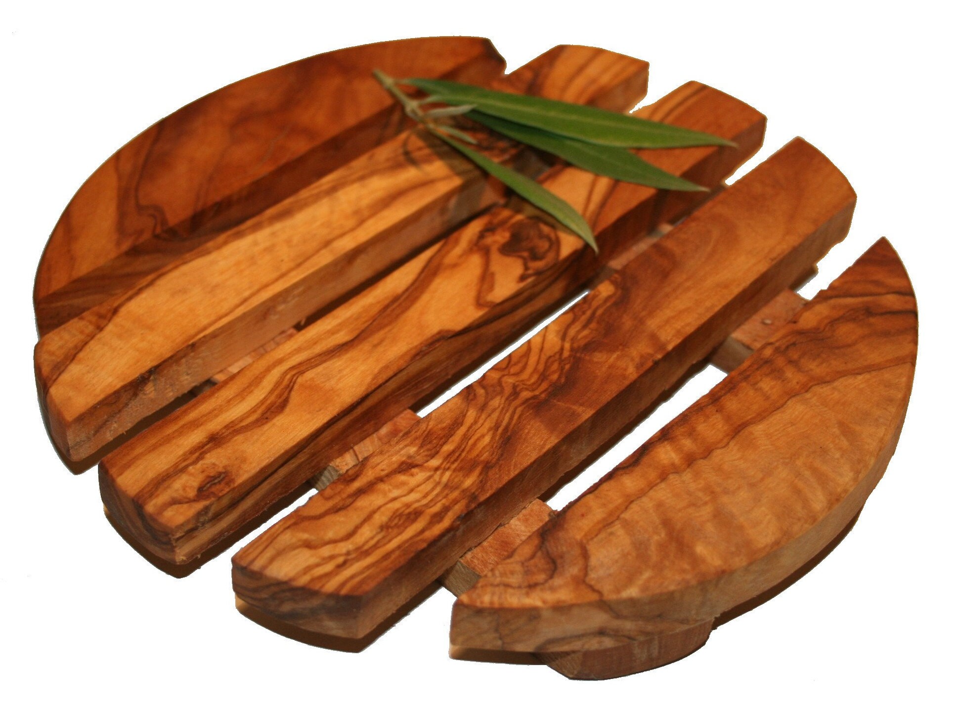 Dessous de Plat à Lamelles Naturel en Bois d'olivier | 286